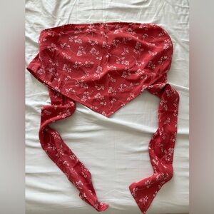 Abercrombie & Fitch Red Floral Crop Top